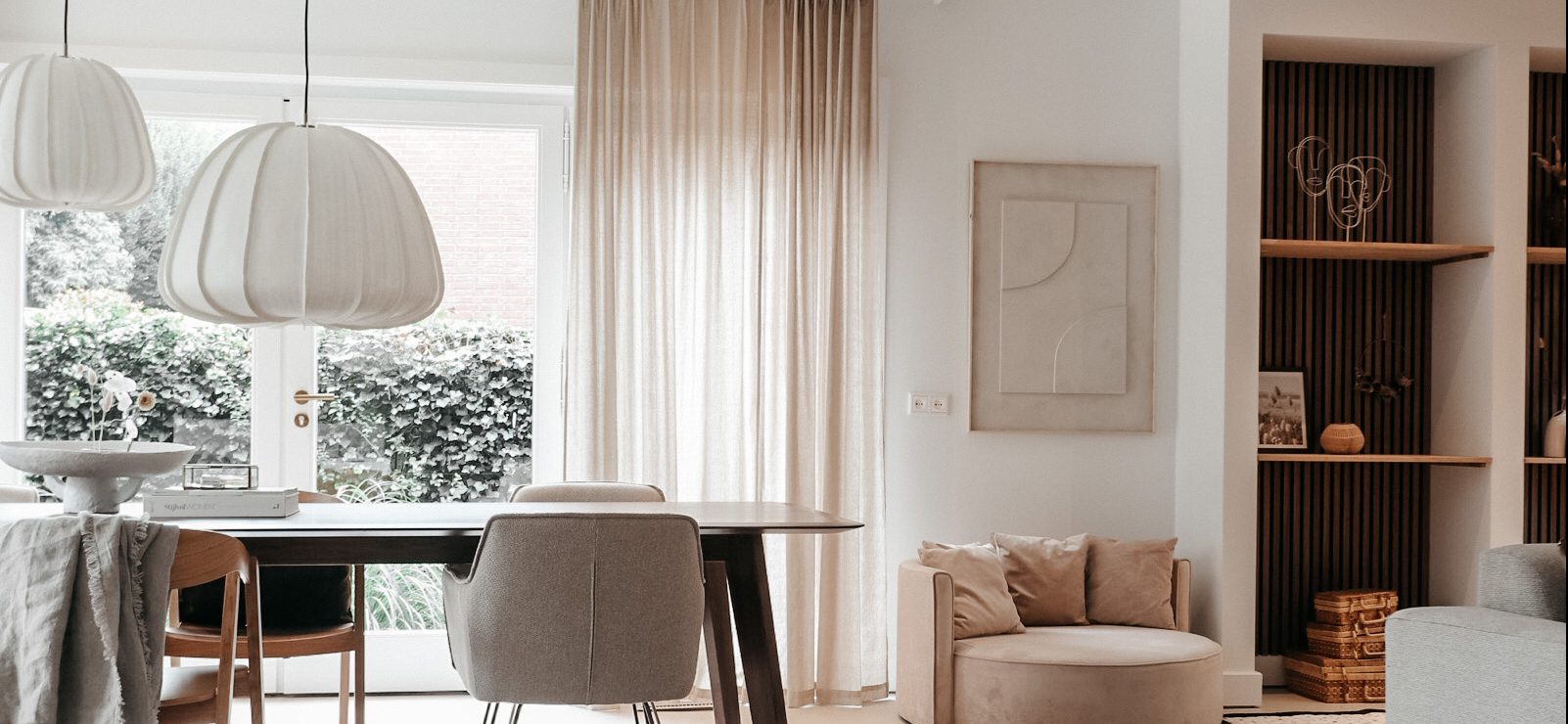 Akupanel living room - Japandi style