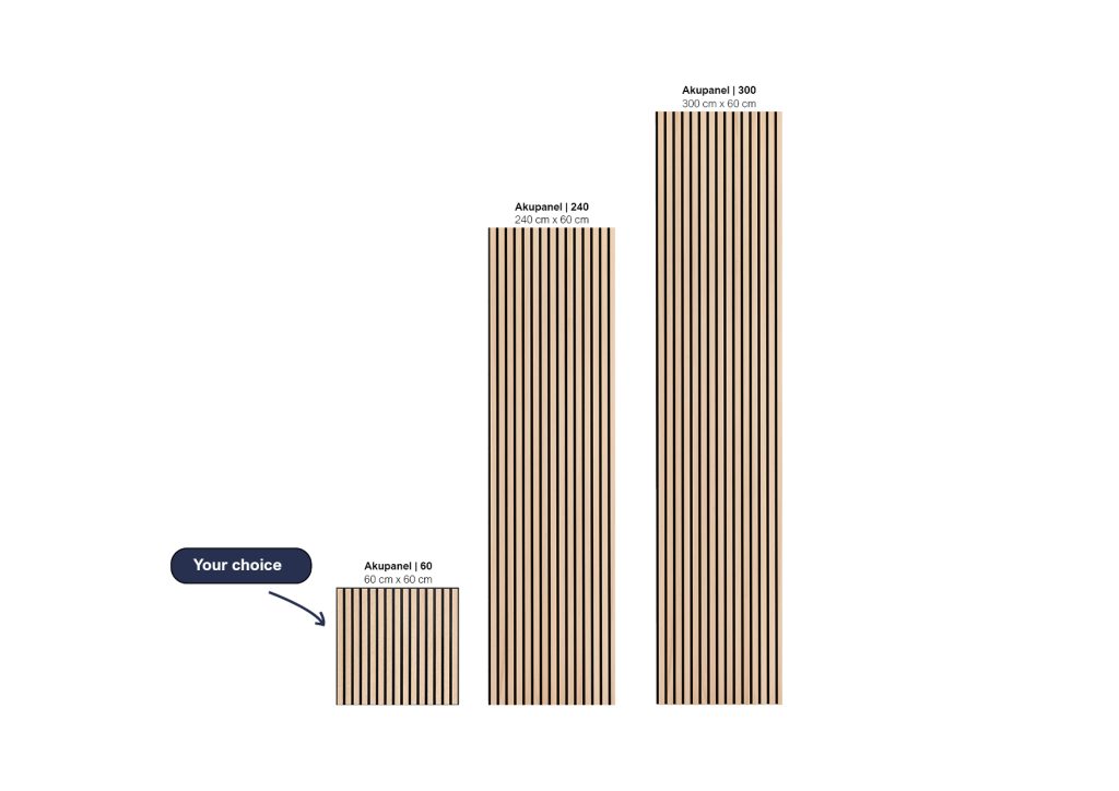 Akupanel | 60 see our different sizes