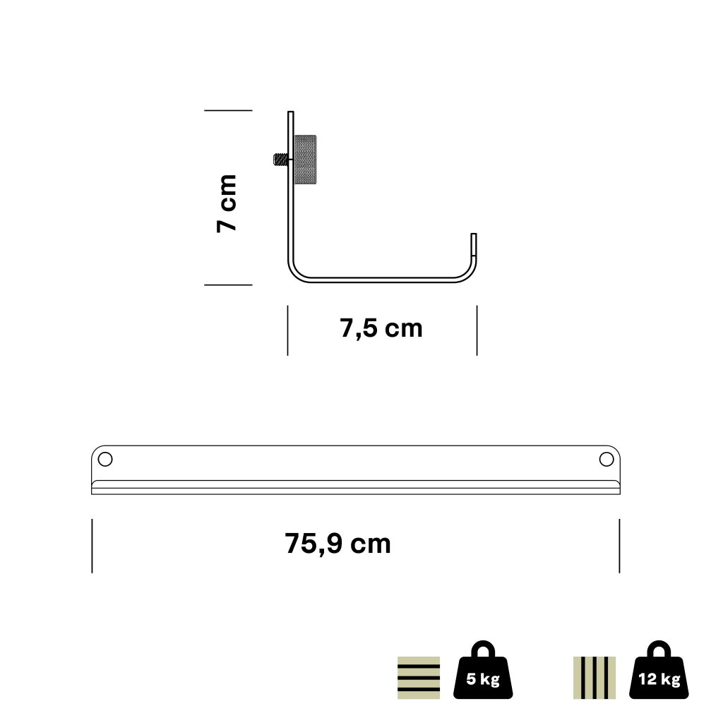 CREATE | Hanger for wooden slat wall panel