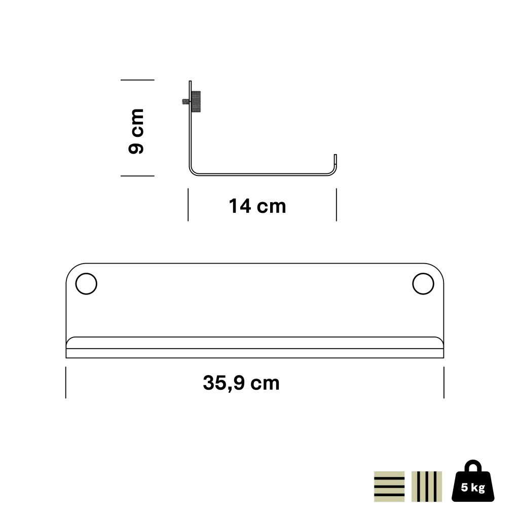 CREATE | Wide Shelf with wood acoustic panels